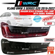 Vland BMW 3 Series G20 2019 - 2022 Dragon Scale Dynamic Tail Lamp With Signal Running