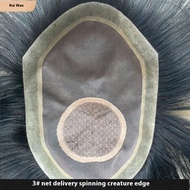 3# Net 100% Human Hair No knots Silk Top Natural Looking Straight Wig Remy Human Natural Hair Men To