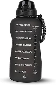 SOLARA 1 Gallon Water Bottle with Motivational Time Marker, Sipper Bottle for Adults, Water bottle f