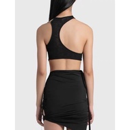 HYEIN SEO 2021 Summer New Style Unique Close-Fitting Short Irregular Bead Chain Vest Top T-Shirt