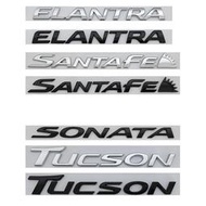 台灣現貨適用現代Elantra Santafe TUCSON Sonata字母車標 後尾標英文車貼Logo 改裝車身標誌