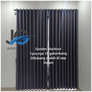 PREMIUM Imported Matte BLACKOUT Curtains with 8 Waves