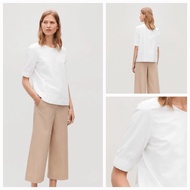 COS Elastic-Cuffed Poplin Top