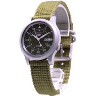 Seiko Mens SNK805K2 (Seiko5 Millitary GR Nylon) Round Watch Green Stainless Analog self-winding Fabr