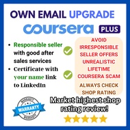 [Own Email Upgrade] Coursera Plus Personal / Seller Account l Professional Certificate + warranty l