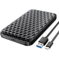 ORICO 2.5 External Hard Drive Enclosure USB 3.2 Gen 2 Type C to 6Gbps SATA HDD Enclosure for 7/9.5mm HDD/SSD Up to 6TB
