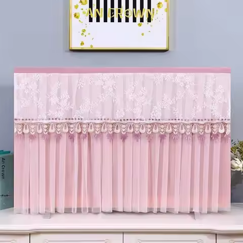 Lace TV Cover Dustproof Shield 50 Inch 55 Inch 65 Inch LCD TV Dust Cover Modern Simple Style TV Dust
