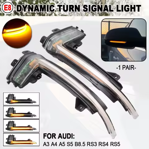 For Audi A3 8P B8.5 A4 A5 B8 Q3 A6 C6 4F S6 S4 S5 S6 A8 D3 8K S8 Dynamic Blinker Mirror Light LED Tu