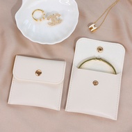 [Ready Stock] Jewelry Bag Flannel Wallet Bag Waterproof Snap Bag Thickened Delicate Velvet Ring Neck