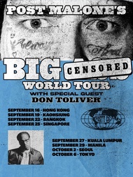 Post Malone 香港演唱會門票 $1299坐位 x2