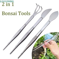 JUNYUE88WL Stainless Steel Root Rake, Handheld Mini Bonsai Tweezers, Garden Utensils Rustproof Multi