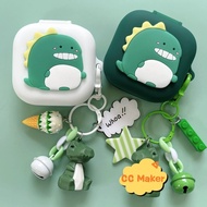 For EarFun Air Pro4i-TW230 Case Cartoon Dinosaur Silicone Soft Case Cute Keychain Silicone Finger Ri