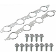 LS Exhaust Manifold Header Gasket Pair with Bolts for Chevy Silverado Camaro GMC Sierra LS1 LS2 LS3 