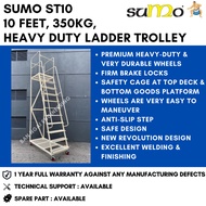 SUMO ST10, 10 Feet, 350kg Heavy Duty Fully Welded Ladder Trolley Steel Warehouse Ladder Trolley | 1 