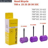 GUSTAVO TPU Bike Inner Tube 700C 700x23 25 28 32C Road Bicycle Tire Tubes 45 65 85mm Length FV Super
