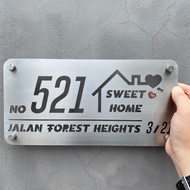 ARTSTEEL Fully Customized Modern House Number Plate Stainless Steel 304 / Nombor rumah / Plate rumah