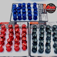 Rays น๊อตล้อเหล็ก น็อตล้อสี น็อตล้อแต่ง 1ชุด 20ตัว และ 24ตัว เกลียว 1.5 เบอร์17 น๊อตล้อรถยนต์ น๊อตล้