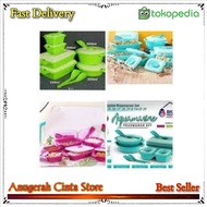 ANG_Prasmanan Set Isi 12 - Kotak tupperware set sayur lauk Aquamarine