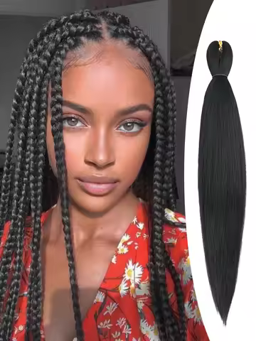 Braiding Hair Pre Stretched Kanekalon Braiding Hair Extension 26 Inch Colored Synthetic Fake Hair fo