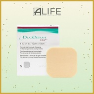 [Convatec] DuoDerm CGF 10cm*10cm (4 in * 4 in) 5 pcs Hydrocolloid Sterile Adhesive Border Dressing f