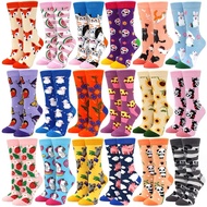 Novelty Woman Socks Harajuku Cotton Funny Happy  Novelty Casual Women funny Socks