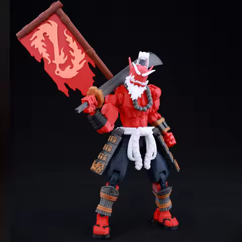 ​9L3D Dummy13 Warcraft Blademaster with Flaming Sword Multi-Jointed LUCKY13 3D Printed T13 Titan13 S
