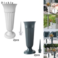 Dickly Commemorative Vase with Stake And Base Artificial Flowers Commemorative Floral Vase Funeral V