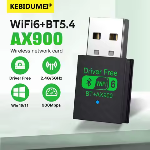 WiFi 6 AX900 Bluetooth 5.4 WiFi USB Adapter Wireless Network Card 2.4G&5GHz Wlan Receiver Signal Rec