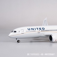 Model 1B787 Simulation 43cm Passenger Aircraft Civil Airlines 787 Aircraft Joint 130 United Airlines