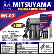 Pengecas Batrai Lithium Mitsuyama MS07 Charger Lithium2slot+kabel 3,7V