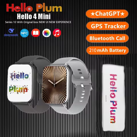 Hello 4 Mini Smart Watch Men Women 1.85inch Sport Watch Always-on Display Local Music Compass Chat G