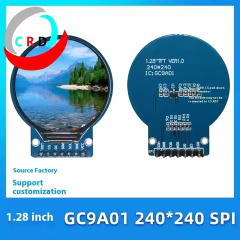1.28 inch TFT LCD screen 240x240LCD small size GC9A01 serial port round screen SPI oled esp32 tft di