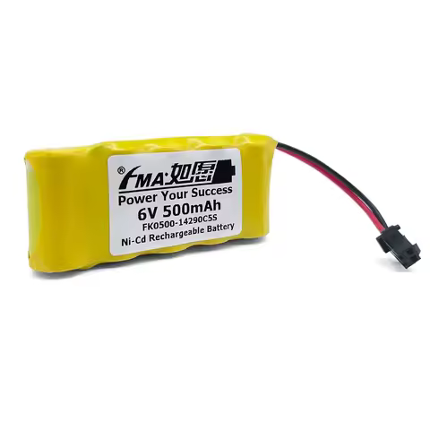 6V Ni-Cd 500mAh or Ni-MH 700mAh Rechargeable Battery for Gel Ball Blaster Emergency Light Model Toys