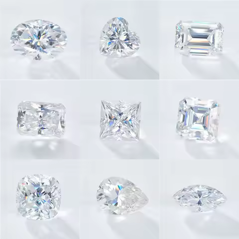 Wholesale 0.5 Carat White D Color VVS Lab Grown Diamond CVD/HPHT Fancy Shape Lab Loose Diamond for J