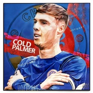 Cole Palmer Picture Chelsea Football Euro Picture​Stick On Stick​Wall Deco Frame​ pop art Football​ 