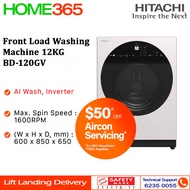 (Discon) Hitachi Front Load Washing Machine 12KG BD-120GV