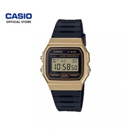 Casio General F-91WM-9A Digital Black Gold Resin Band Men Watch / Women Watch / Youth Watch