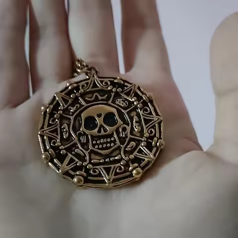 Brass Vacuum Electroplated Gold Aztec Gold Coin Light Gold Coin Without Ring Pirate