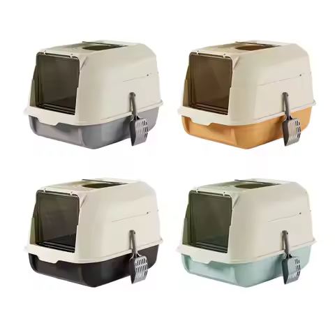 Cat Litter Box with Lid, Cat Litter Box with Hood, Large Covered Litter Box, Cat