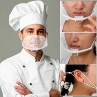 Clear Plastic Hygienic Mouth Shield Mask Anti-Fog Anti-Saliva Splash-proof Protector Reusable for Ho