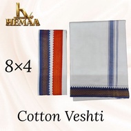 8x4 Thalapathy Veshti BLUE BORDER / classic men dhoti HEMAA