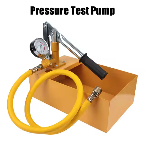 25KG Water Pressure Tester Oil Test Pump 2.5MPa Pressure Test Pump with G1/2" Hose Manual Hydraulic 
