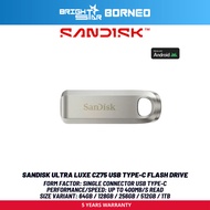 SANDISK Ultra Luxe CZ75 USB TYPE-C Flash Drive - 64GB/128GB/256GB