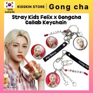 [Stray Kids Felix x Gongcha] Official Cooperation Kit Keychains Keyring & Badge Goods