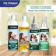 Pet Protect Cat Breath Freshener 237ml (8 Oz.) No Need To Brush Use Mix Drinking Water....