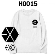 EXO KPOP LONG SLEEVES T SHIRT COTTON SUMMER PEREMPUAN LELAKI BAJU LENGAN PANJANG MURAH TShirt Women 