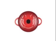 紅色 - 迪士尼 Disney x Le Creuset Mickey Mouse Mini Round Cocotte 迷你陶瓷圓形小鍋子 #Cerise 可放微波爐 焗爐 耐熱