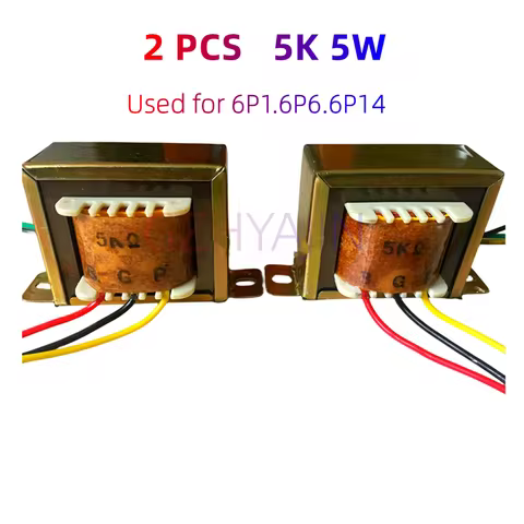 2PCS pure copper 5W tube amplifier transformer 5K single-ended output cattle 6P1.6P6.6P14 tube