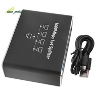 Gigabit Network Splitter 1-To-4 Network Cable Splitter RJ45 Network Port Ethernet Splitter Suitable 