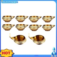 Alloy Metal for Diwali Decoration Oil Lamp 10 Pcs Kuber Diya for Diwali Diya Vilakku for Puja Pooja 